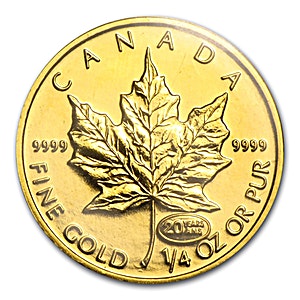 Canadian Gold Maple 1999 - 1/4 oz - 20 years ANS Privy - Hologram