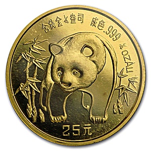 1986 1/4 oz Chinese Gold Panda Bullion Coin