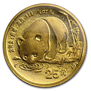 1987 1/4 oz Chinese Gold Panda Bullion Coin