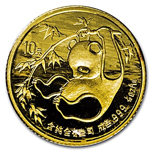1985 1/10 oz Chinese Gold Panda Bullion Coin
