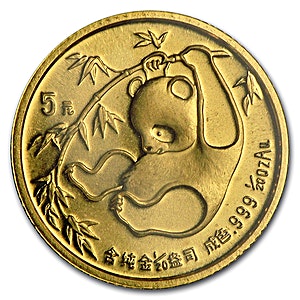 1985 1/20 oz Chinese Gold Panda Bullion Coin