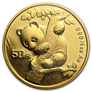 1996 1/2 oz Chinese Gold Panda Bullion Coin