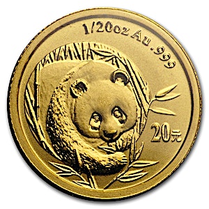2003 1/20 oz Chinese Gold Panda Bullion Coin