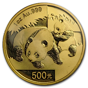 2008 1 oz Chinese Gold Panda Bullion Coin