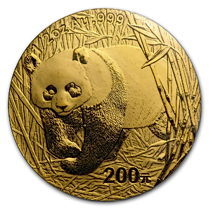 2002 1/2 oz Chinese Gold Panda Bullion Coin