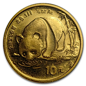 1987 1/10 oz Chinese Gold Panda Bullion Coin