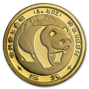 1983 1/20 oz Chinese Gold Panda Bullion Coin