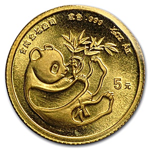 1984 1/20 oz Chinese Gold Panda Bullion Coin