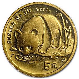 1987 1/20 oz Chinese Gold Panda Bullion Coin