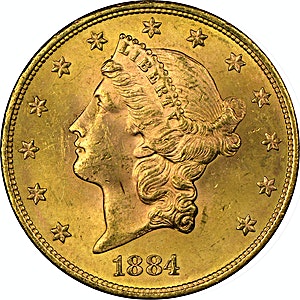 1884 $20 St. Gaudens Gold Double Eagle