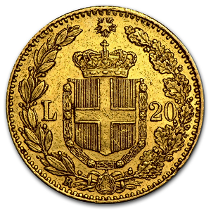 Italian Gold 20 Lire Coin (Various Years)