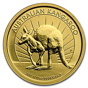 Australian Gold Kangaroo Nugget 2011 - 1/10 oz Australian Gold Kangaroo Nugget 2011 - 1/10 oz