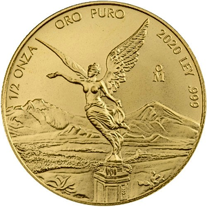 2020 1/2 oz Mexican Gold Libertad Bullion Coin