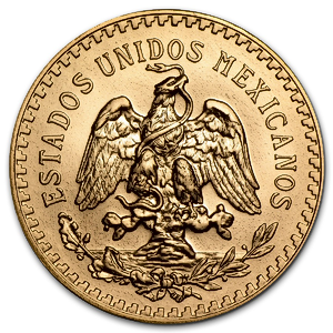 1945 1.2057 oz Mexican Gold 50 Peso Coin (Pre-Owned in Good Condition)