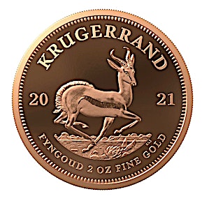 2021 2 oz South African Gold Krugerrand Proof Bullion Coin