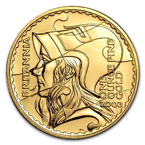 2003 1 oz United Kingdom Gold Britannia Bullion Coin