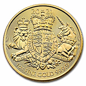 2021 1 oz United Kingdom Royal Arms Gold Bullion Coin