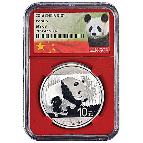 Chinese Silver Panda 2016 - Graded MS 69 by NGC - 30 g Chinese Silver Panda 2016 - Graded MS 69 by NGC - 30 g