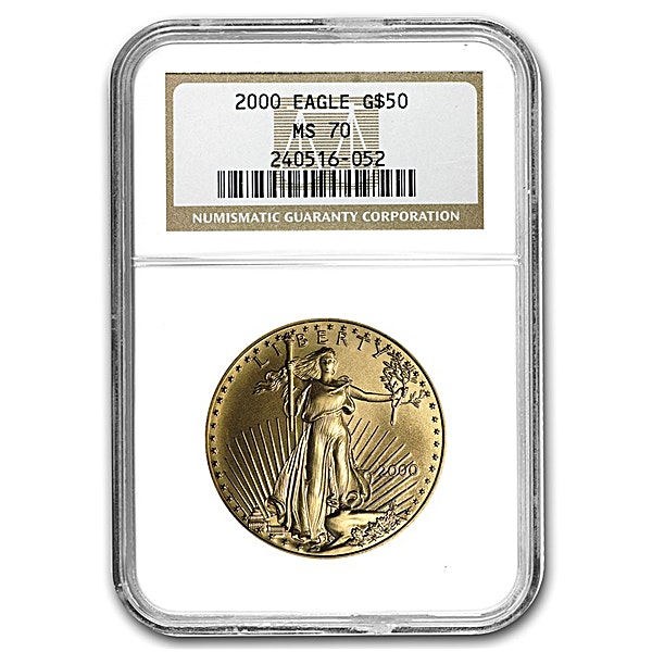 American Gold Eagle 2000 - Graded MS 70 by NGC - 1 oz American Gold Eagle 2000 - Graded MS 70 by NGC - 1 oz