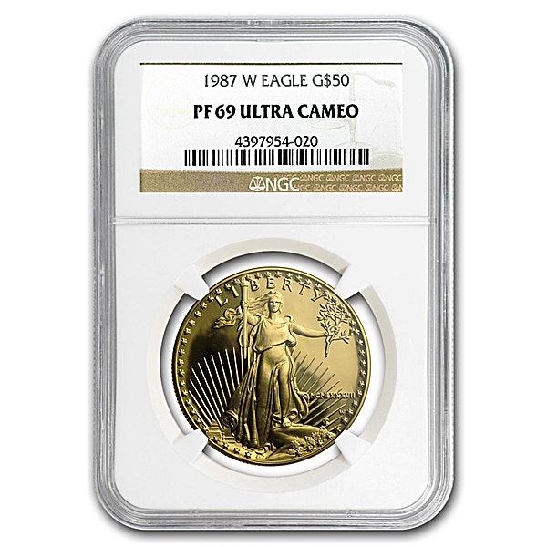 American Gold Eagle 1987 - Graded PF 69 by NGC - Proof - 1 oz American Gold Eagle 1987 - Graded PF 69 by NGC - Proof - 1 oz