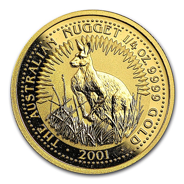 Australian Gold Kangaroo Nugget 2001 - 1/4 oz Australian Gold Kangaroo Nugget 2001 - 1/4 oz