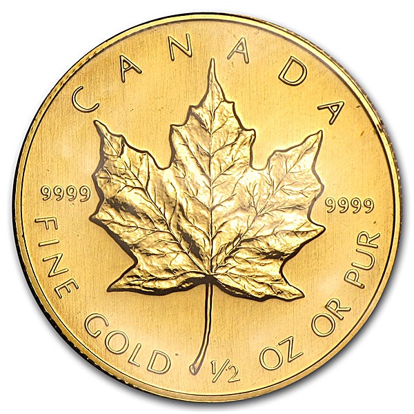 Canadian Gold Maple 1989 - 1/2 oz Canadian Gold Maple 1989 - 1/2 oz