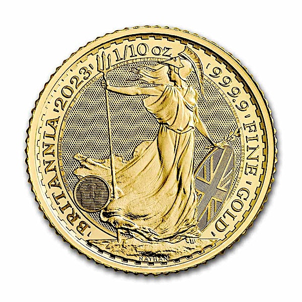 United Kingdom Gold Britannia 2023 - 1/10 oz - BullionStar