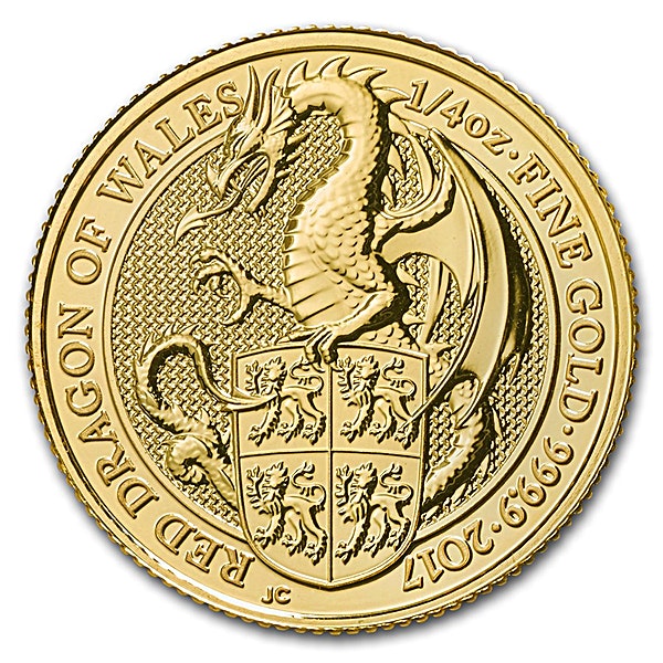 United Kingdom Gold Queen's Beast 2017 - Dragon - 1/4 oz United Kingdom Gold Queen's Beast 2017 - Dragon - 1/4 oz