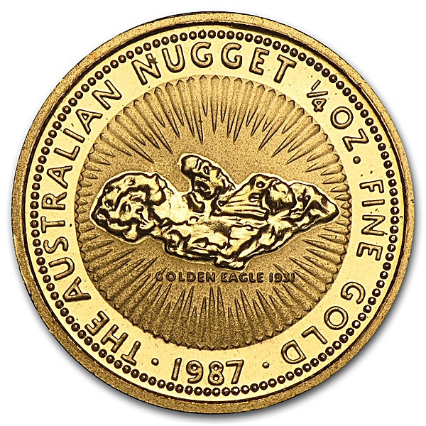 Australian Gold Kangaroo Nugget 1987 - 1/4 oz Australian Gold Kangaroo Nugget 1987 - 1/4 oz