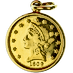 22-Karat 8.46 Gram Prize Jewellery Modern Flower Gold Medallion thumbnail