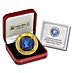 2000 26.3 Gram Gilbraltar Bi-Metal Gold and Titanium Tuppenny Blue 1 Crown Coin thumbnail