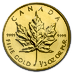 2002 1/2 oz Canadian Gold Maple Leaf Bullion Coin thumbnail