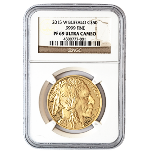 2015 1 oz American Gold Buffalo Proof Coin - Graded PF 69 by NGC