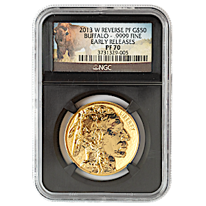 2013 1 oz American Gold Buffalo Reverse Proof Coin - Early Release - Graded PF 70 by NGC