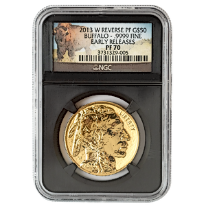 2013 1 oz American Gold Buffalo Reverse Proof Coin - Early Release - Graded PF 70 by NGC