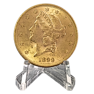 1899 30.09 gram US Gold Liberty Double Eagle Coin