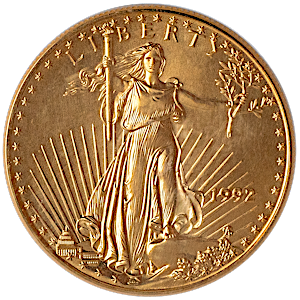 1992 1 oz American Gold Eagle Bullion Coin