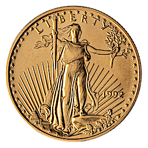 1992 1/2 oz American Gold Eagle Bullion Coin