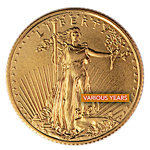 1/10 oz American Gold Eagle Bullion Coin (Various Years)