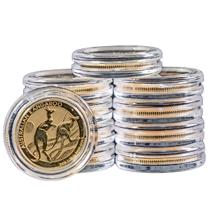 10 pcs of 1/10 oz 2018 Australian Gold Kangaroo Nugget Coins - Total 1 oz Gold