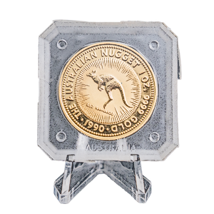 1990 1 oz Australian Gold Kangaroo Nugget Coin