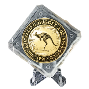 1991 2 oz Australian Gold Kangaroo Nugget Coin