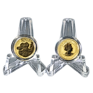 2 pcs of 1/10 oz Australian Gold Koala Coins - Total 0.2 oz Gold (Various Years)