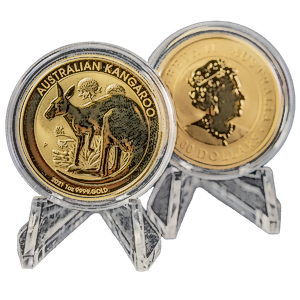 2 pcs of 1 oz 2021 Australian Gold Kangaroo Nugget Coins - Total 2 oz Gold