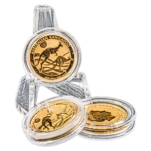 3 pcs of 1/4 oz 2018 Australian Gold Kangaroo Nugget Coins – Total 0.75 oz Gold