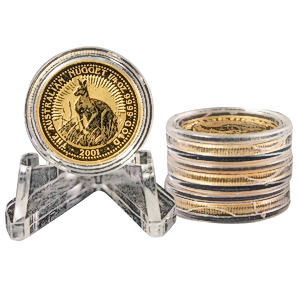 4 pcs of 1/4 oz 2001 Australian Gold Kangaroo Nugget Coins - Total 1 oz Gold