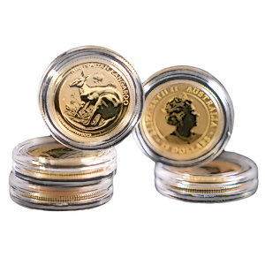 5 pcs of 1/10 oz 2021 Australian Gold Kangaroo Nugget Coins - Total 0.5 oz Gold