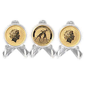 3 pcs of 1/2 oz 2010 Australian Gold Kangaroo Nugget Coins - Total 1.5 oz Gold 3 pcs of 1/2 oz 2010 Australian Gold Kangaroo Nugget Coins - Total 1.5 oz Gold