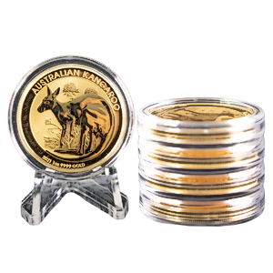 5 pcs of 1 oz 2021 Australian Gold Kangaroo Nugget Coins - Total 5 oz Gold