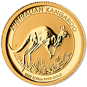 Australian Gold Kangaroo Nugget 2017 - 1/10 oz Australian Gold Kangaroo Nugget 2017 - 1/10 oz